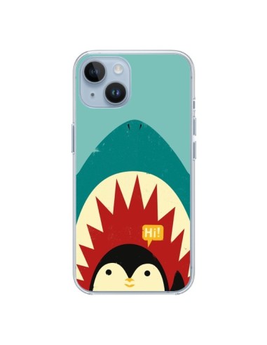 Coque iPhone 14 Pingouin Requin - Jay Fleck