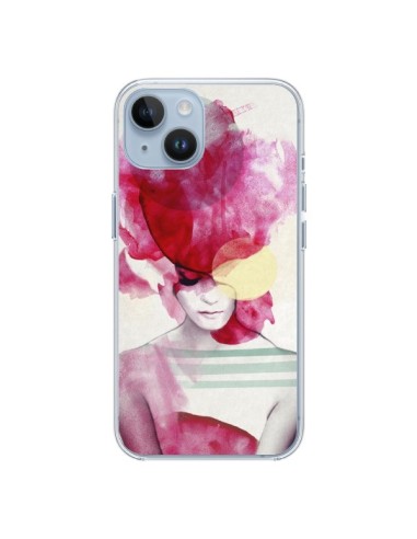 Coque iPhone 14 Bright Pink Portrait Femme - Jenny Liz Rome