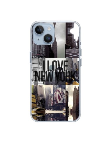 Coque iPhone 14 I love New Yorck City noir - Javier Martinez
