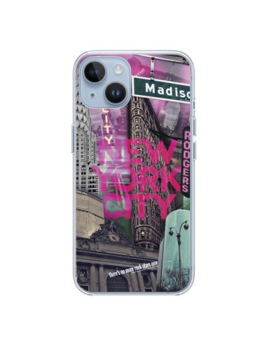 Coque iPhone 14 New York City Rose - Javier Martinez