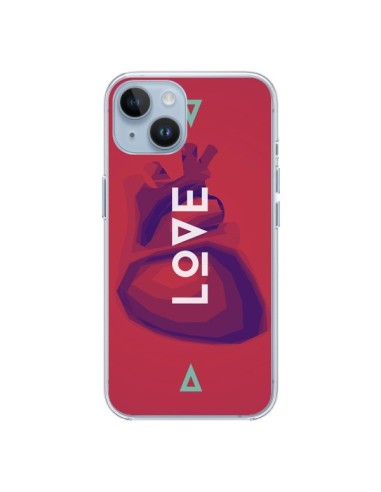 Coque iPhone 14 Love Coeur Triangle Amour - Javier Martinez