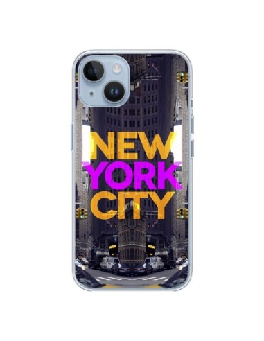 iPhone 14 case New York City Orange Purple - Javier Martinez