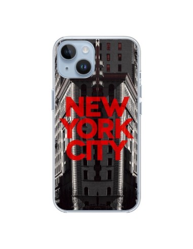 Coque iPhone 14 New York City Rouge - Javier Martinez