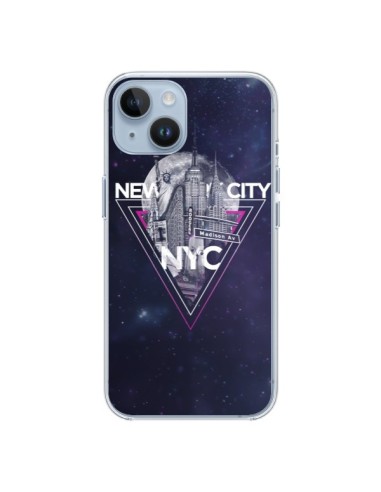 Coque iPhone 14 New York City Triangle Rose - Javier Martinez