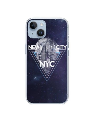 Coque iPhone 14 New York City Triangle Bleu - Javier Martinez