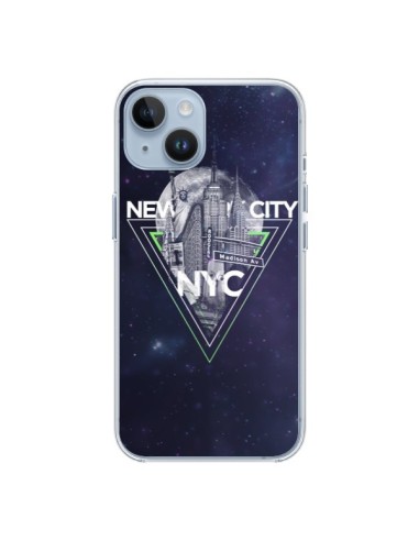 Coque iPhone 14 New York City Triangle Vert - Javier Martinez