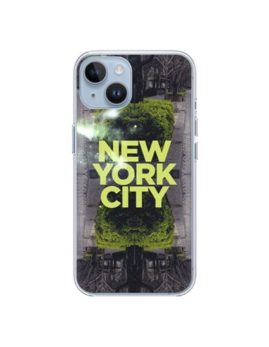 Coque iPhone 14 New York City Vert - Javier Martinez