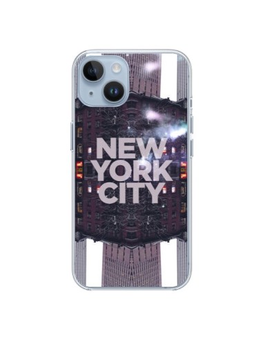 Coque iPhone 14 New York City Violet - Javier Martinez
