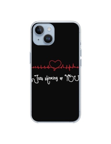 Coque iPhone 14 Just Thinking of You Coeur Love Amour - Julien Martinez