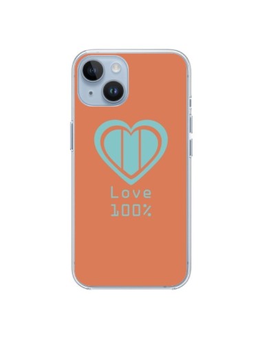 Coque iPhone 14 Love 100% Coeur Amour - Julien Martinez