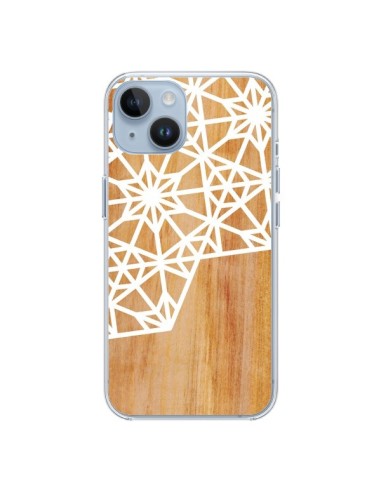 Coque iPhone 14 Frozen Stars Etoile Bois Azteque Aztec Tribal - Jenny Mhairi