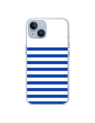 Coque iPhone 14 Mariniere Bleu - Jonathan Perez