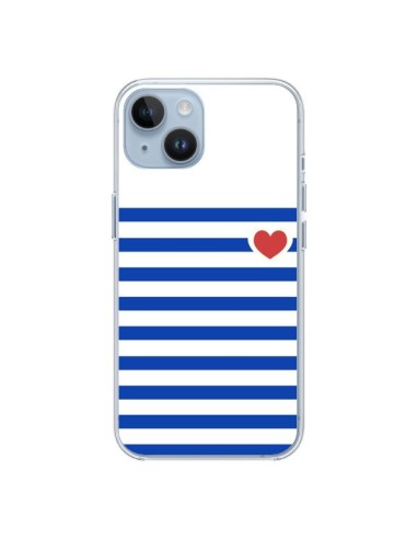 Coque iPhone 14 Mariniere Coeur - Jonathan Perez