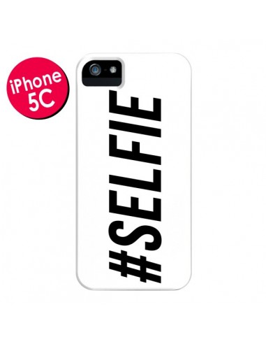 Coque Hashtag Selfie Blanc Horizontal pour iPhone 5C - Jonathan Perez