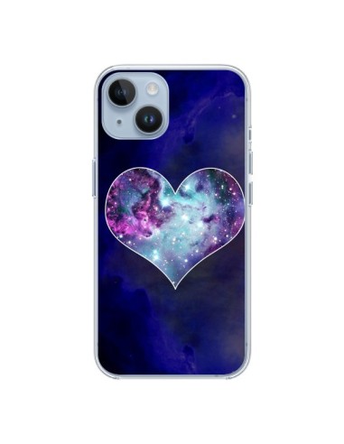 Coque iPhone 14 Nebula Heart Coeur Galaxie - Jonathan Perez