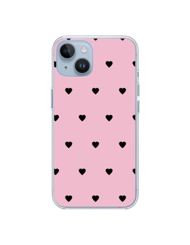 Coque iPhone 14 Coeurs Roses - Jonathan Perez