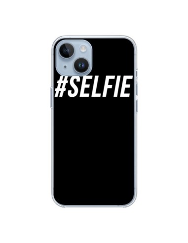 Coque iPhone 14 Hashtag Selfie Blanc Vertical - Jonathan Perez