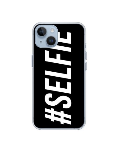 Coque iPhone 14 Hashtag Selfie Noir Horizontal - Jonathan Perez