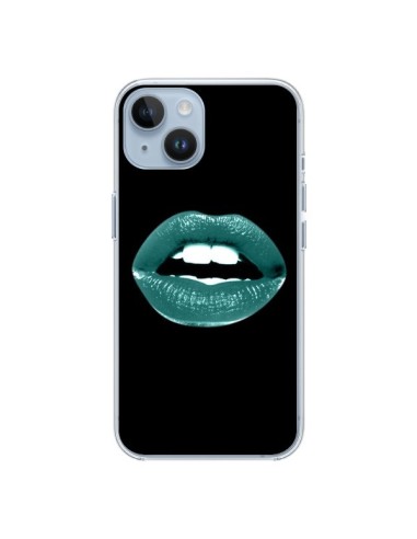 Coque iPhone 14 Lèvres Bleues - Jonathan Perez