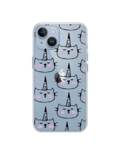 Coque iPhone 14 Licorne Unicorn Dessin Transparente -...