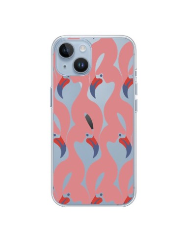 Coque iPhone 14 Flamant Rose Flamingo Transparente - Dricia Do