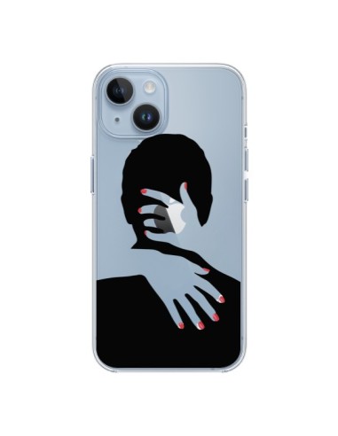 Coque iPhone 14 Calin Hug Mignon Amour Love Cute Transparente - Dricia Do