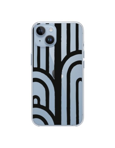 Coque iPhone 14 Geometric Noir Transparente - Dricia Do