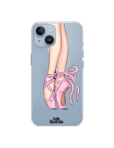 Cover iPhone 14 Ballerina Danza Trasparente - kateillustrate