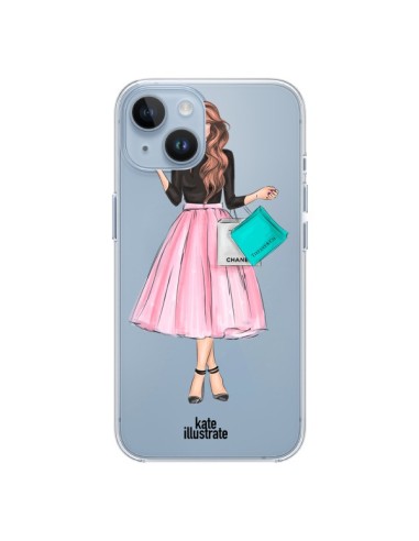 Coque iPhone 14 Shopping Time Transparente - kateillustrate