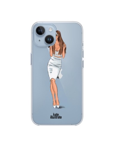 Coque iPhone 14 Ice Queen Ariana Grande Chanteuse Singer Transparente - kateillustrate