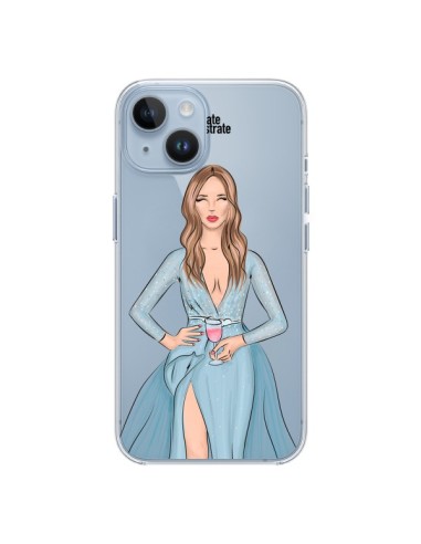 Coque iPhone 14 Cheers Diner Gala Champagne Transparente - kateillustrate