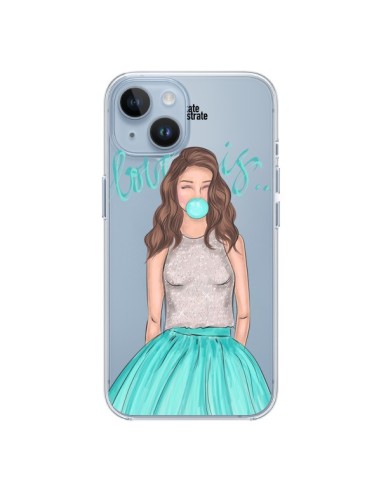 Coque iPhone 14 Bubble Girls Tiffany Bleu Transparente - kateillustrate