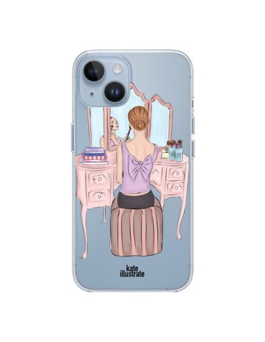 iPhone 14 case Vanity Parrucchiera Make Up Clear - kateillustrate