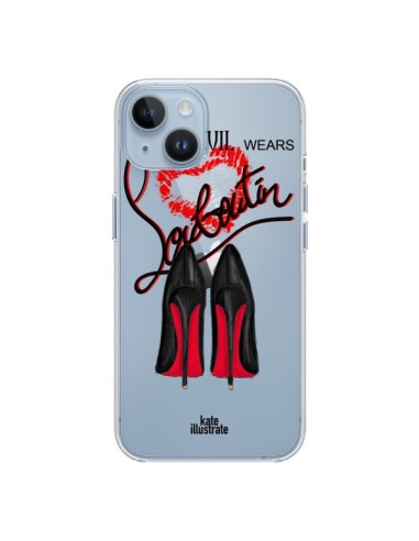 Coque iPhone 14 The Devil Wears Shoes Demon Chaussures Transparente - kateillustrate