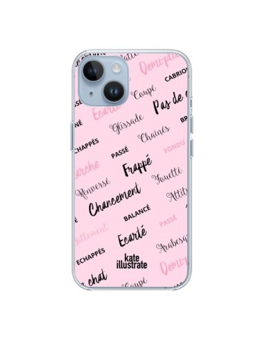 Coque iPhone 14 Ballerina Ballerine Mots - kateillustrate