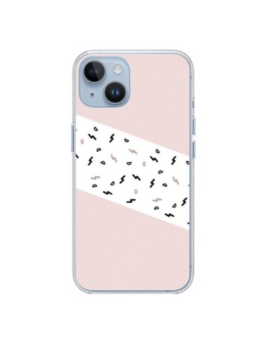 Coque iPhone 14 Festive Pattern Rose - Koura-Rosy Kane