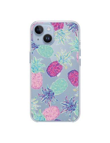 Coque iPhone 14 Ananas Pineapple Fruit Ete Summer Transparente - Lisa Argyropoulos