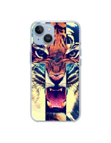 Coque iPhone 14 Tigre Swag Croix Roar Tiger - Laetitia