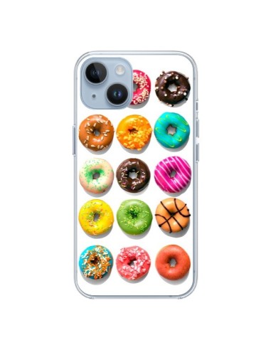 Coque iPhone 14 Donuts Multicolore Chocolat Vanille - Laetitia