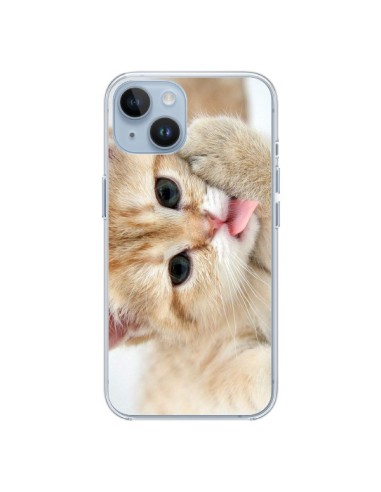 Coque iPhone 14 Chat Cat Tongue - Laetitia