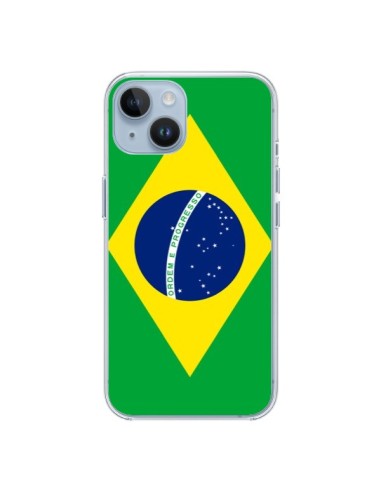 Coque iPhone 14 Drapeau Brésil Brésilien - Laetitia