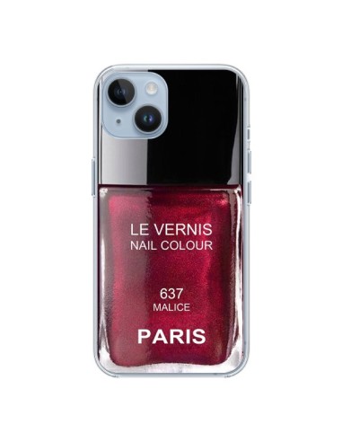 Coque iPhone 14 Vernis Paris Malice Violet - Laetitia