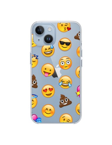 Cover iPhone 14 Emoji Trasparente - Laetitia