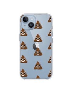 Coque iPhone 14 Shit Poop Emoticone Emoji Transparente -...