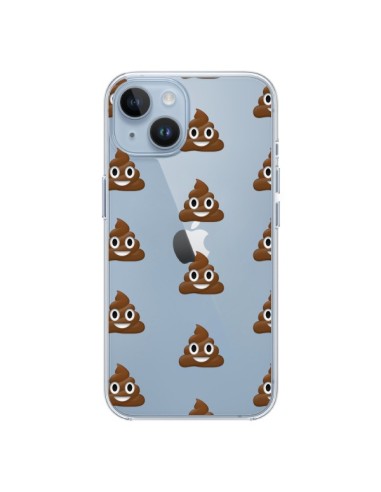 Coque iPhone 14 Shit Poop Emoticone Emoji Transparente - Laetitia