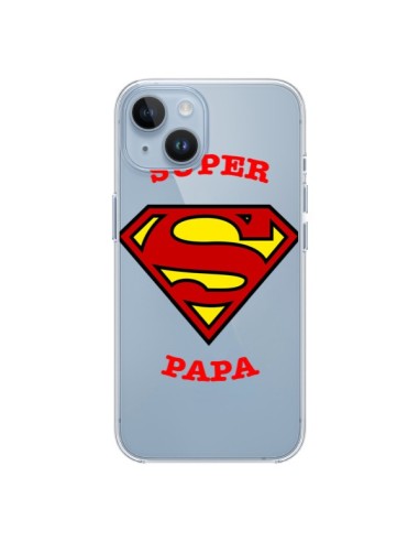 Coque iPhone 14 Super Papa Transparente - Laetitia