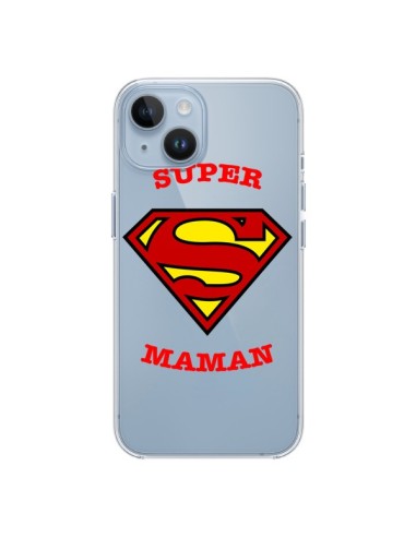 Coque iPhone 14 Super Maman Transparente - Laetitia