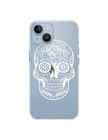 Coque iPhone 5 Tête de Mort blanche