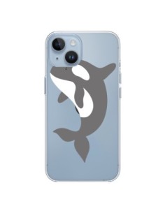 Coque iPhone 14 Orque Orca Ocean Transparente - Petit...
