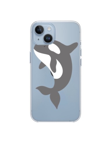 Coque iPhone 14 Orque Orca Ocean Transparente - Petit Griffin